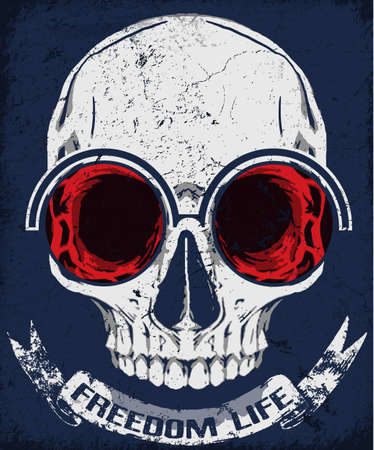 Skull T shirt Graphic Designのイラスト素材