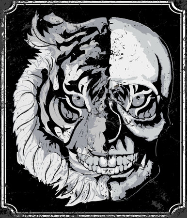 Skull T shirt Graphic Designのイラスト素材
