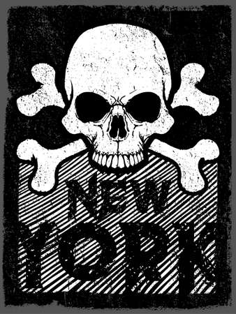 Skull T shirt Graphic Designのイラスト素材