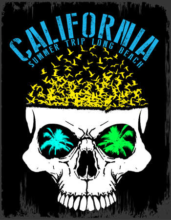 Skull T shirt Graphic Designのイラスト素材