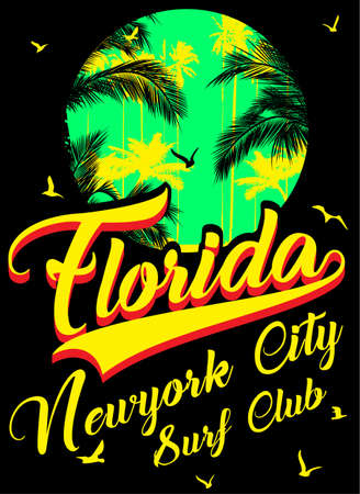 Summer beach vector background in retro styleのイラスト素材