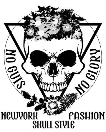 Skull T shirt Graphic Designのイラスト素材