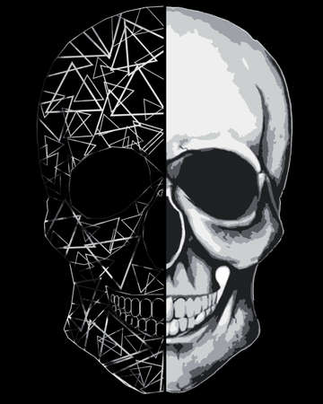Skull T shirt Graphic Designのイラスト素材