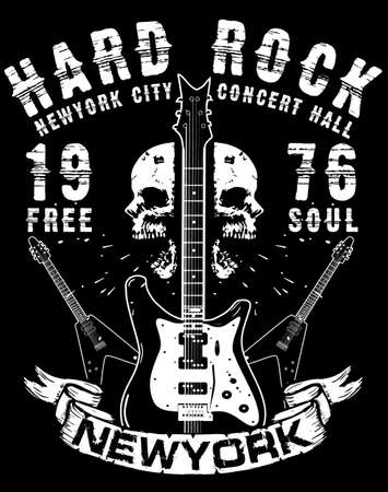 Hard Rock Music Posterのイラスト素材