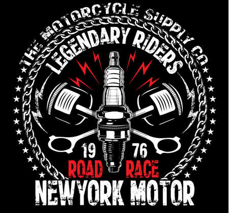 Motorcycle T shirt Graphic Designのイラスト素材