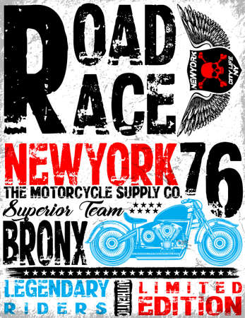 Motorcycle T shirt Graphic Designのイラスト素材