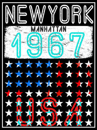 New York sport typography; t-shirt graphics; vectorsのイラスト素材