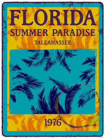 Summer beach vector background in retro styleのイラスト素材