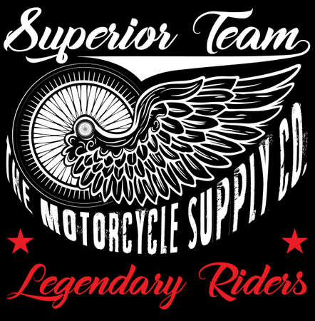 Vintage Motorcycle T-shirt Graphicのイラスト素材
