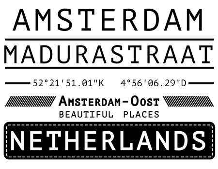 Amsterdam t shirt poster deishnのイラスト素材