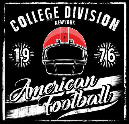American football Helmet Varsity t shirt graphics vector graphics and typography t-shirt designのイラスト素材