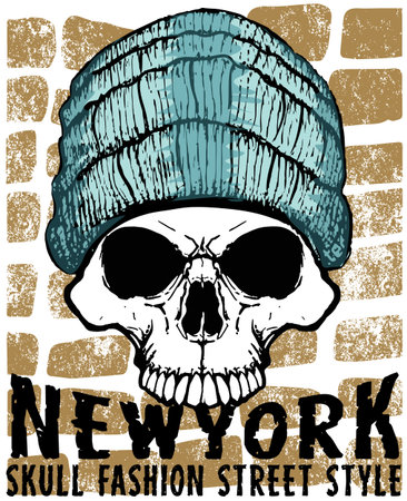 Skull T shirt Graphic Designのイラスト素材