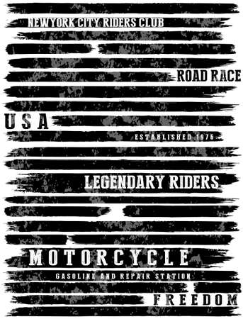 Motorcycle slogans typography tee graphicのイラスト素材