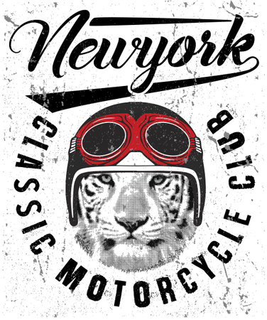 Animal tee vintage graphic designのイラスト素材