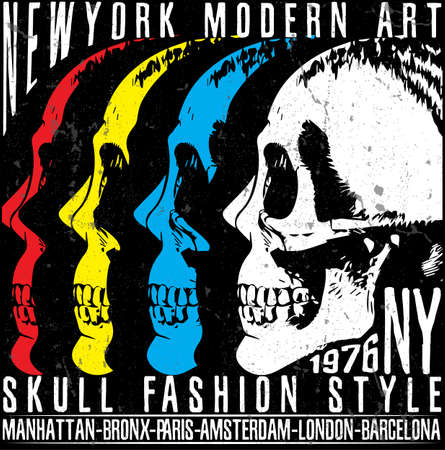 Skull T shirt Graphic Designのイラスト素材