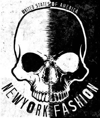Skull T shirt Graphic Designのイラスト素材