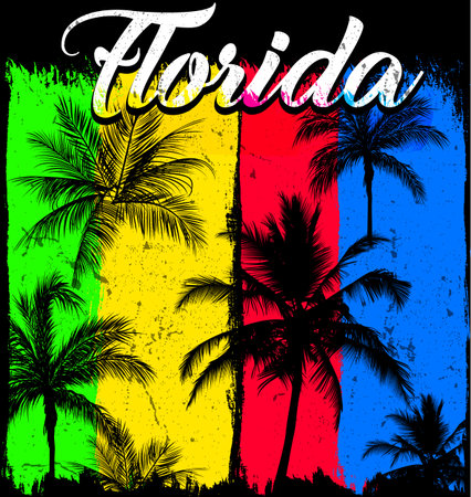 Summer poster Floridaのイラスト素材