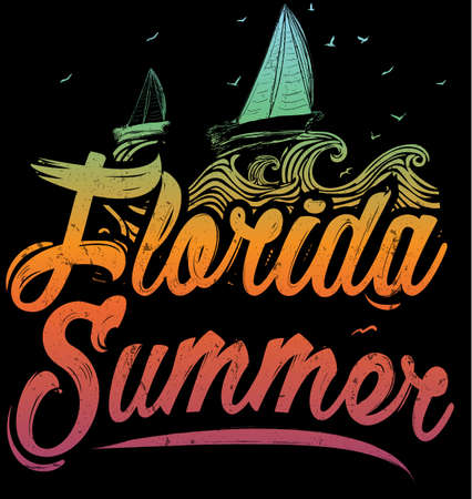 Summer poster Floridaのイラスト素材