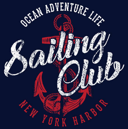 Sailing poster designのイラスト素材