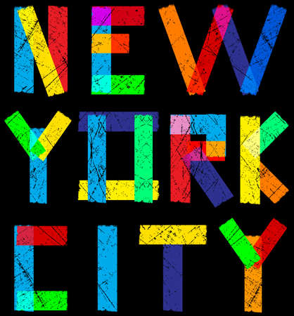 Newyork City typography, slogan, t-shirt graphics, vectors,のイラスト素材