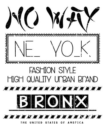 Newyork fashion tee typography graphic designのイラスト素材