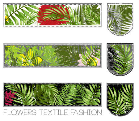 Floral illustration. T shirt graphic . Vectorsのイラスト素材