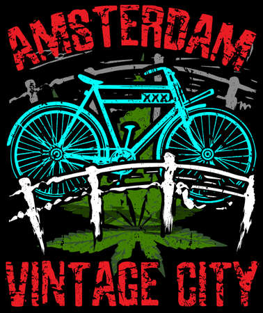 Amsterdam vector poster graphic designのイラスト素材