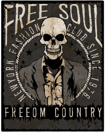 Skull Tshirt Graphic Designのイラスト素材