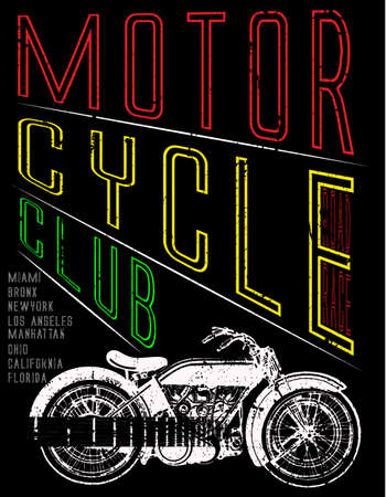 Motorcycle Helmet Typography New York Sports Clubのイラスト素材