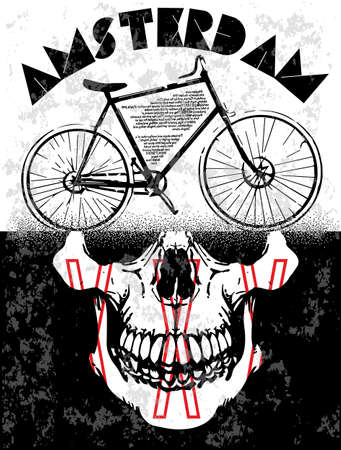 Amsterdam vector poster graphic designのイラスト素材