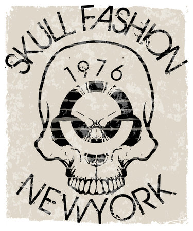 Skull T shirt Graphic Design のイラスト素材