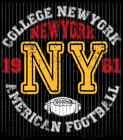 College New York typography, t-shirt graphics.のイラスト素材