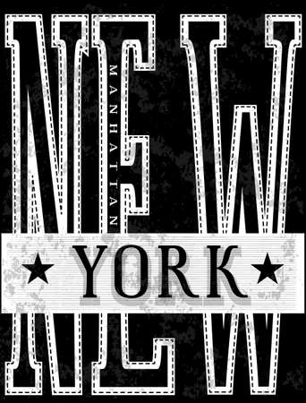 NYC, NEW YORK, Stock Vector Illustration T-Shirt Design, Print Designのイラスト素材