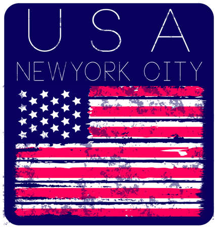 American grunge flag. An american grunge flag for a background of a poster.のイラスト素材