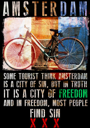 Amsterdam poster designの写真素材