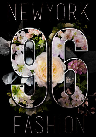 New york typography with flowers T shirt graphic fashion design poster