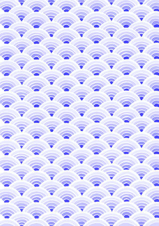 Wave pattern, watercolor graphic designの写真素材