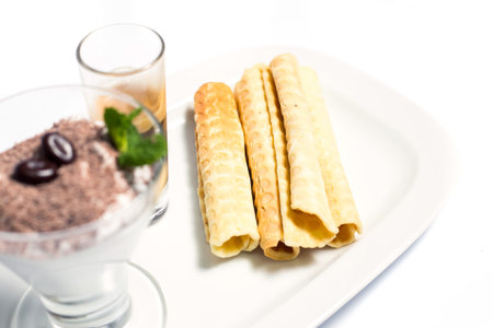 dessert on a white background