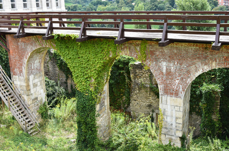 Viadukt of the Royal Palace of Budapest, Hungaryの写真素材