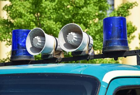 Lights and siren of the ambulanceの写真素材