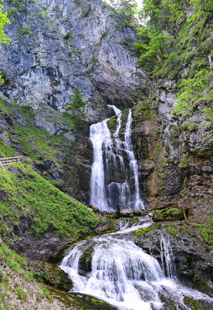 Waterfall at Wasserlochklamm, Austriaの写真素材