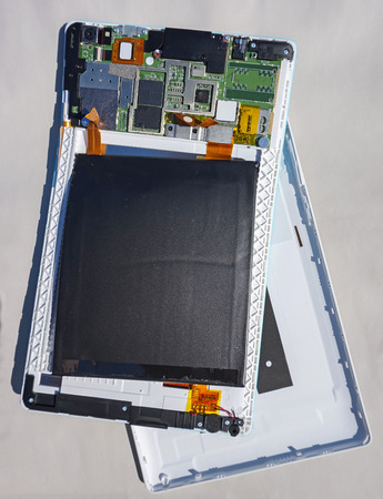 Broken tablet deviceの写真素材