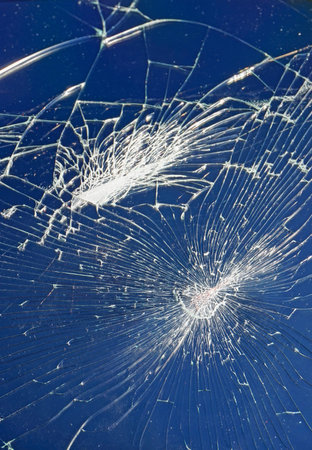 Broken display of a tablet deviceの写真素材