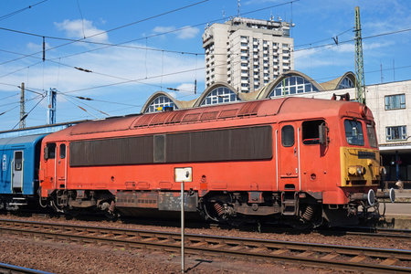 Passanger train at the railway station