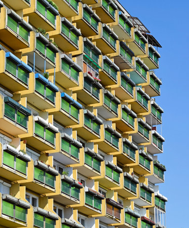 Balconies of a high apartment building