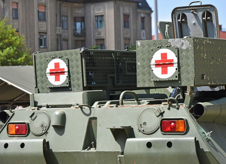 Part of an armoured military vehicleのeditorial素材