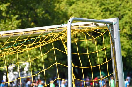 Net of the soccer field closeupの写真素材