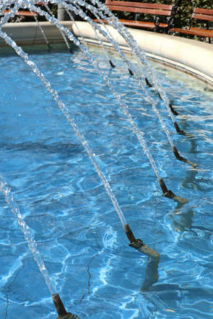 Water of the fountain in the parkの写真素材