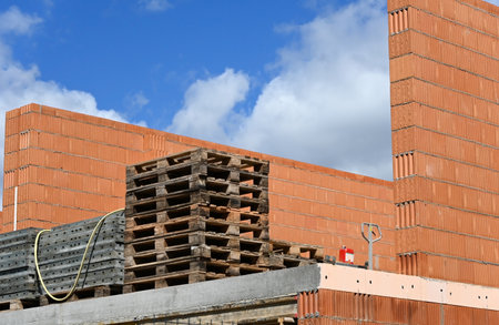 Construction of a new houseの写真素材