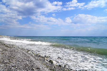 Aegean Sea . Coast of the Aegean Sea on a Greece